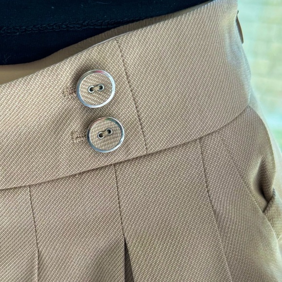 Korean Roem Brown High Rise Mini Pleated Shorts Size S Small - Picture 3 of 16